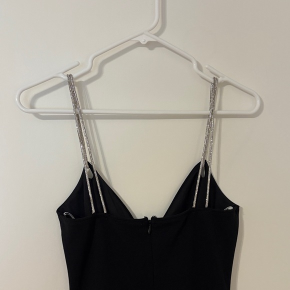Never Worn Elegant Black Dress with Sparkling Straps - Picture 3 of 5
